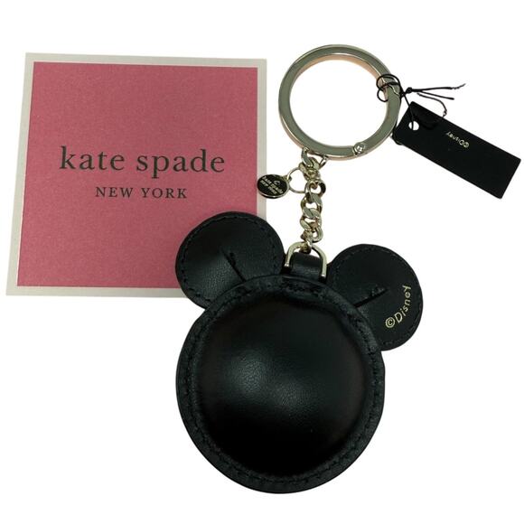 NWT Kate Spade New York x Disney Minnie Mouse Leather Bag Charm Gold Tone - Picture 2 of 11